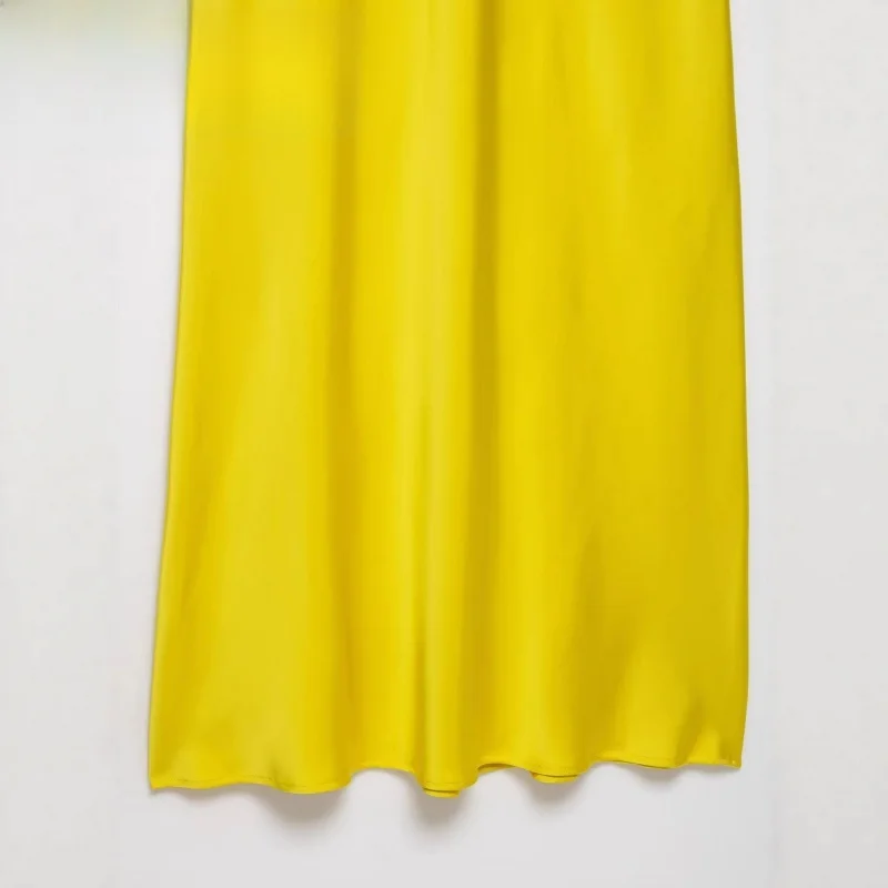 Letnia kolekcja 2025 Faion, dopasowany krój, kwiatowe wykończenie, midi, wysoki stan, swobodny styl, elegancki, damski, nowość.