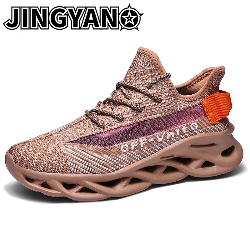 2023 New Lightweight Men's Fashionable Sports Breathable Running Shoes Outdoor Fitness Knife-edge Casual Anti-slip Shoes 38-46