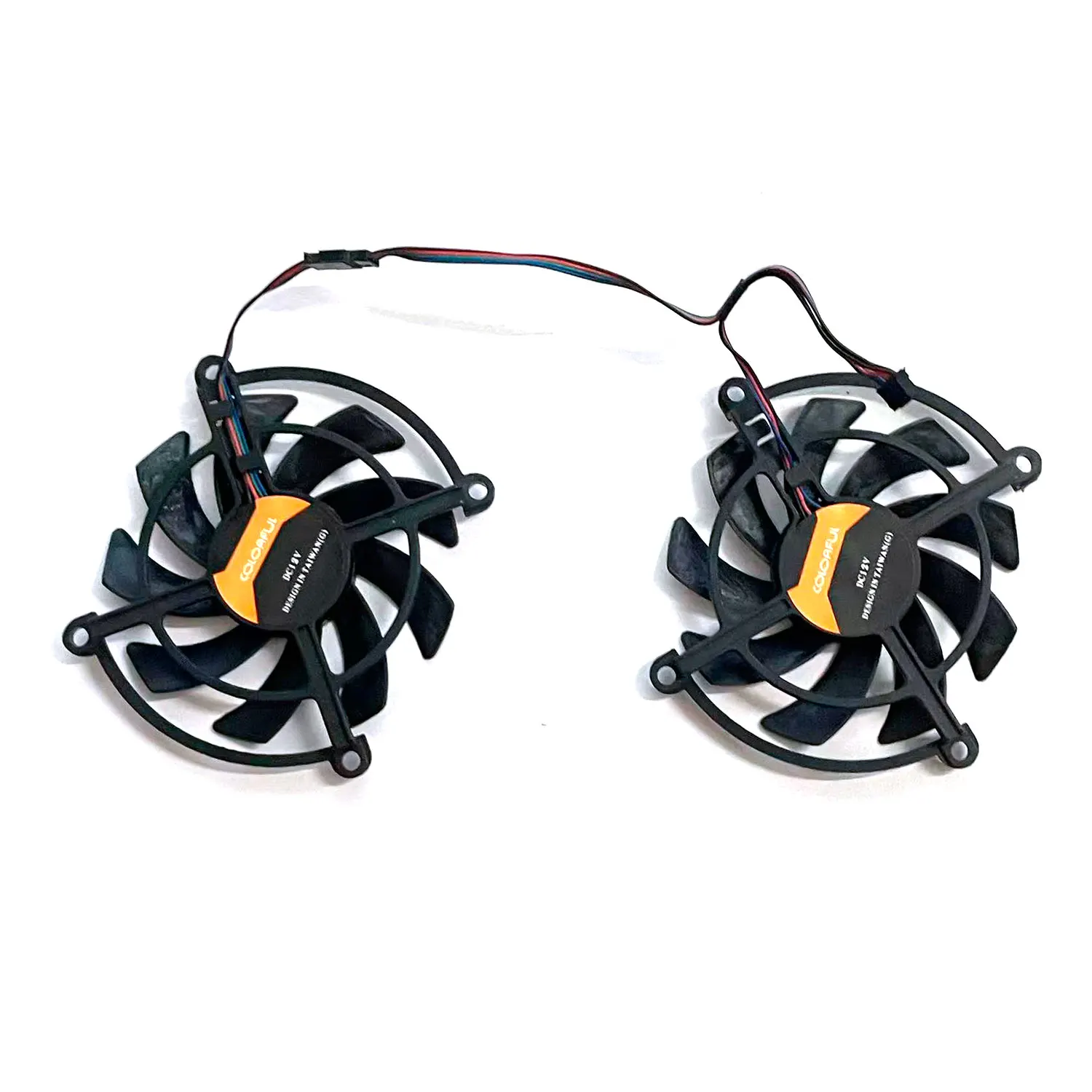 GTX1060 Placa gráfica colorida Ventilador de refrigeração, Brand New, 2Pcs, 85mm, 4Pin, GTX1060, 1070