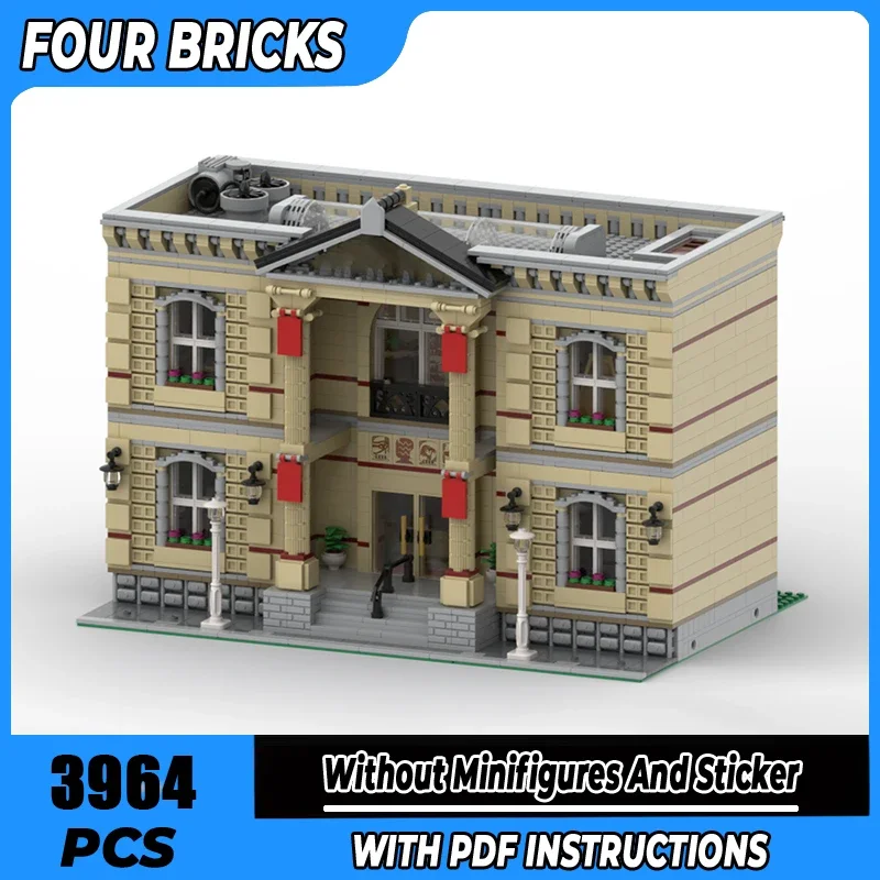 

Строительные блоки Moc, отличные модульные музейные технологии, модульные кирпичи, модель, подарки, рождественские игрушки, наборы «сделай сам», сборка