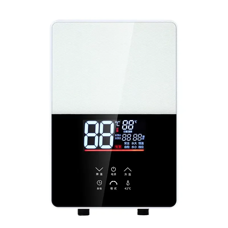 Instant Electric Wall-mounted 5500W Water Heater Rental Houses Construction Sites Small Rapid Heating Thermostatic Shower