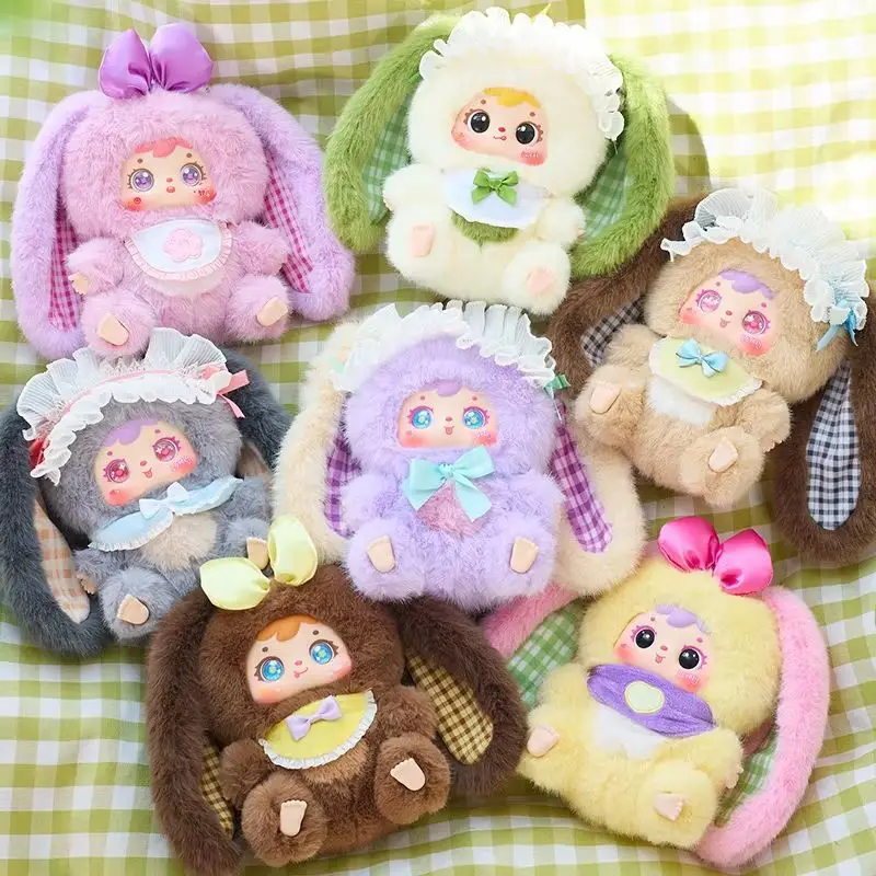 Caja ciega de felpa de vinilo serie Samuel Rabbit Big Family V2, bonita mochila colgante, muñeca Kawaii, juguete de moda, caja misteriosa, regalos sorpresa