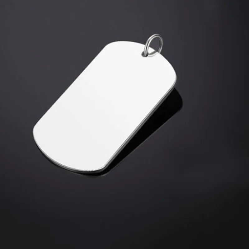 Military Army ID Tag Pendant  Pet Cat Dog Tag  Badge Man Metal Color Stainless Steel Necklace Charm Women Jewelry Gifts