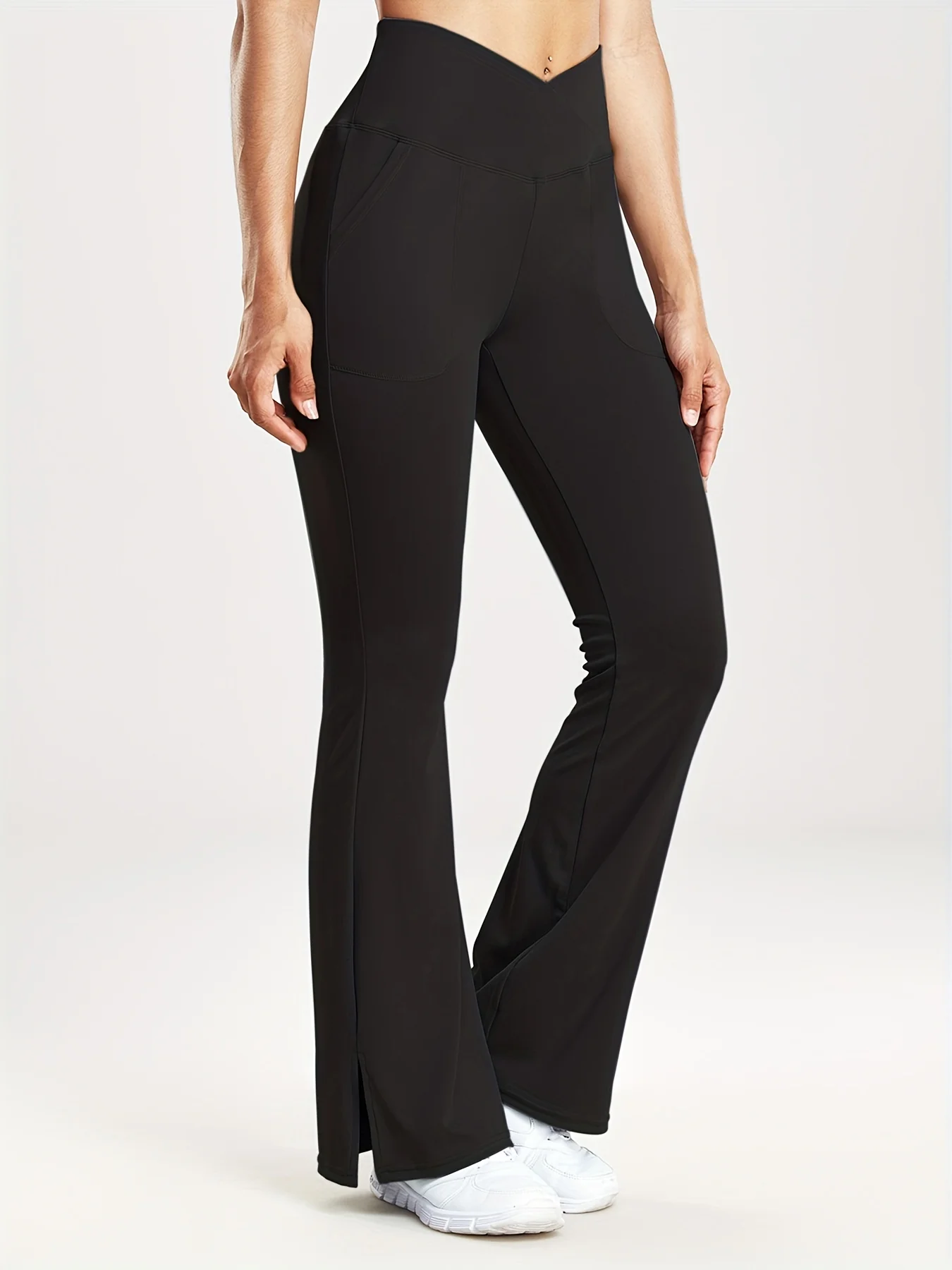 Womens High Waist Tummy Control Flare Pants - Stretchy Bootcut Design For Comfort & Style - Perfect for Workout & Everyday Wear