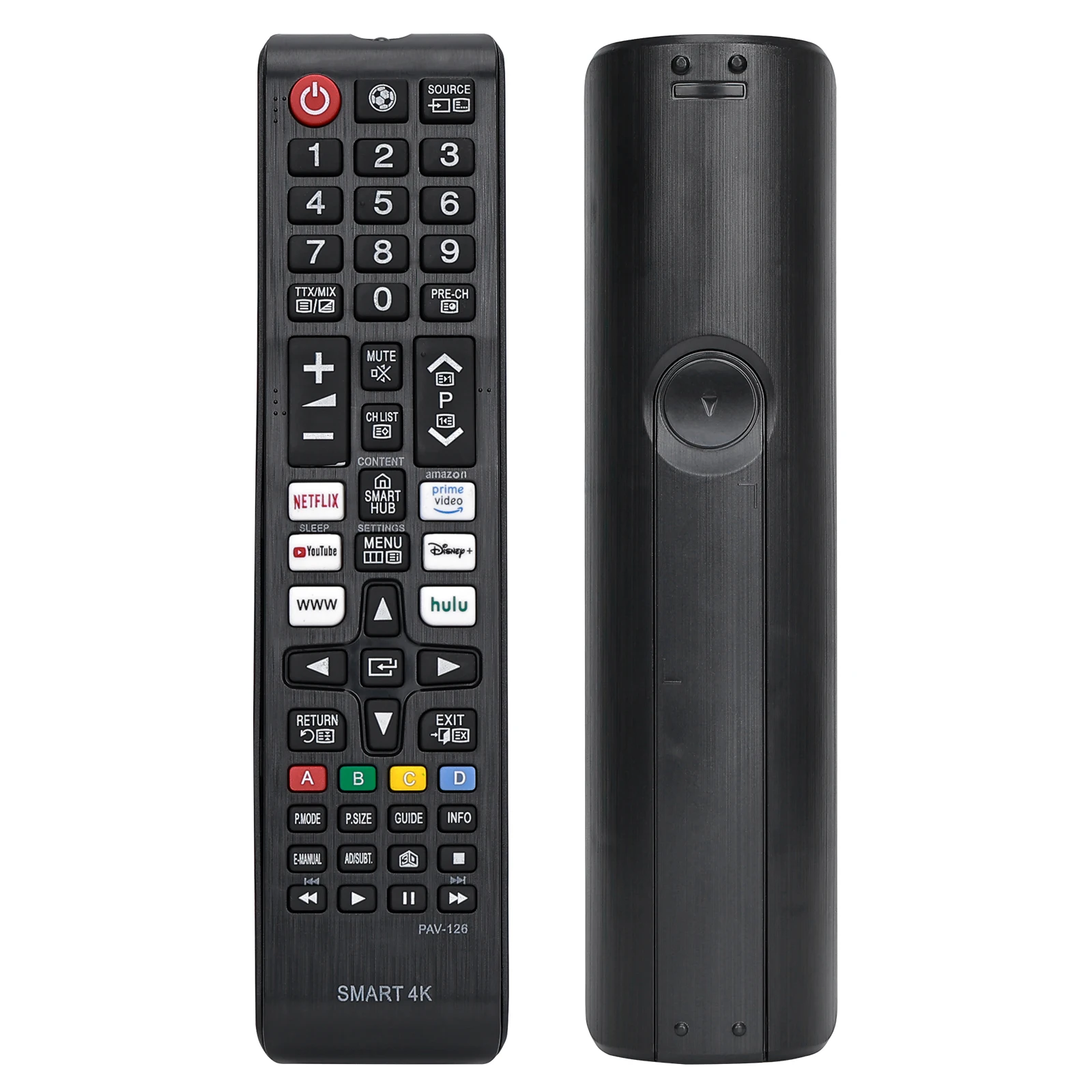 Replacement Remote Control for Samsung Smart 4K UHD LED LCD TVs, Built‑in Netflix, Prime Video, Hulu, Disney+ Hotkeys, No Setup