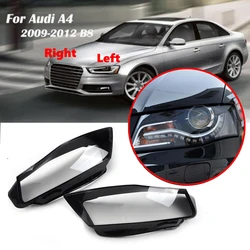 Headlight Lampshade Transparent Headlight Lens Headlamp Housing Light Protection Cover Replacement For Audi A4 B8 2009 -2012