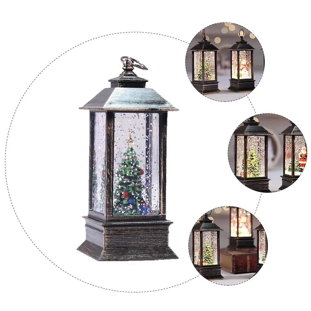 Christmas Light Ornaments Festive Decoration Mini Decorations Lanterns Portable Festival Lamp Tree