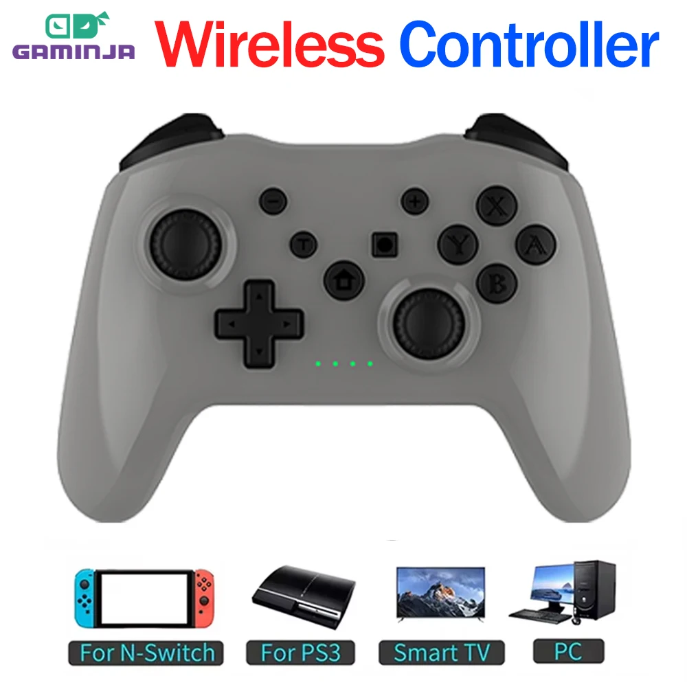 GAMINJA 360°Rocker Wireless Bluetooth Controller No Latency BT Gamepad HD Vibration PC Joystick For Nintendo Switch