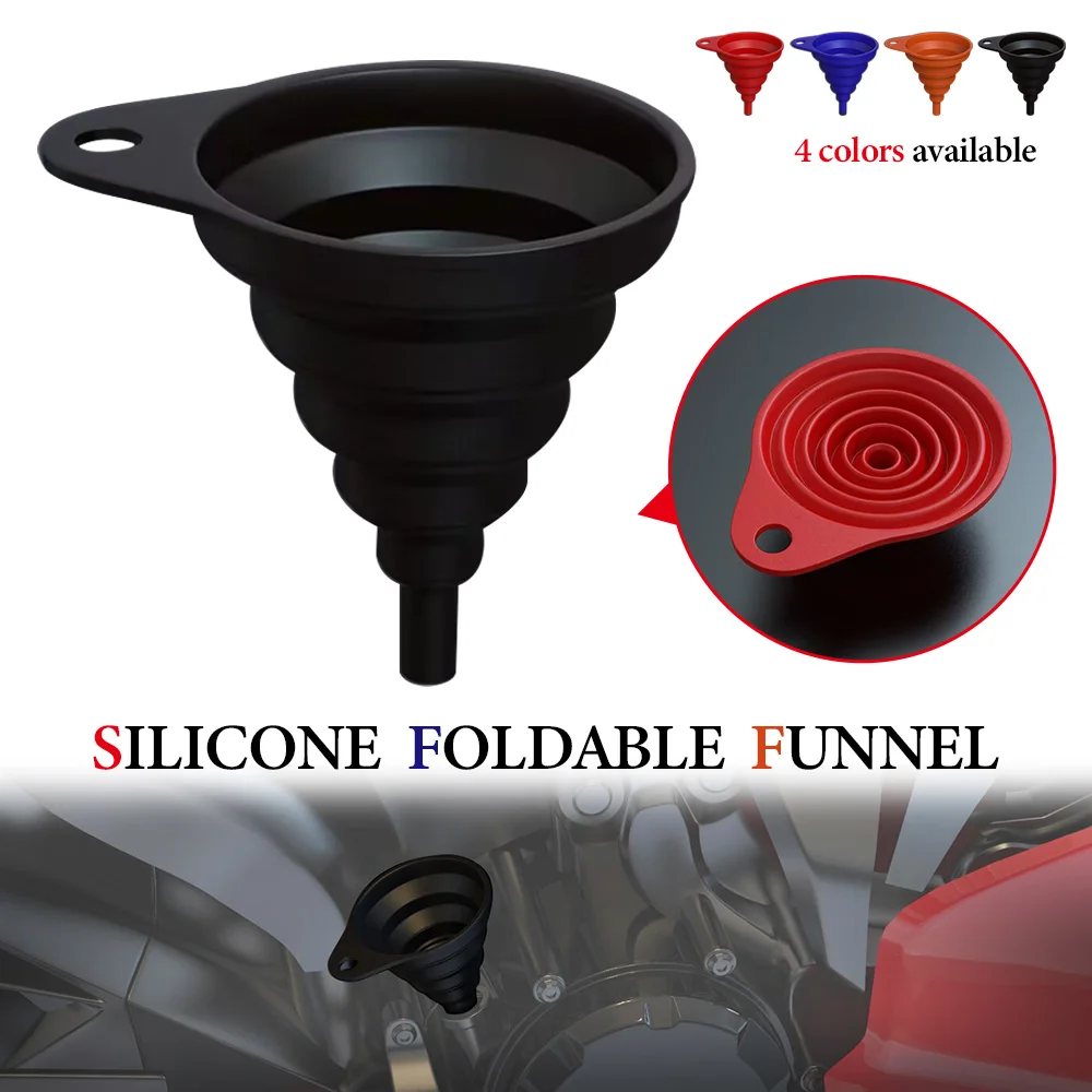 

Motorcycle foldable extensive SILICONE FOLDABLE FUNNEL FOR KAWASAKI ER6N ER6F EX250E EX250F 2022 2023 Collapsible Easy carry