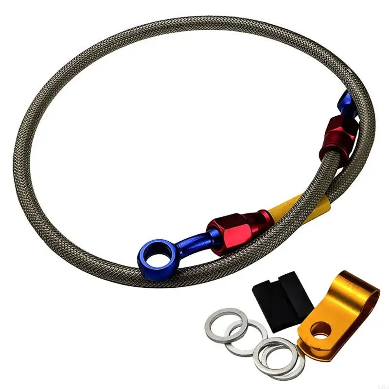 Motorbike Hydraulic Brake Line Steel Reinforced Construction Weatherproof Rubber Sleeve Improved Brake Performances