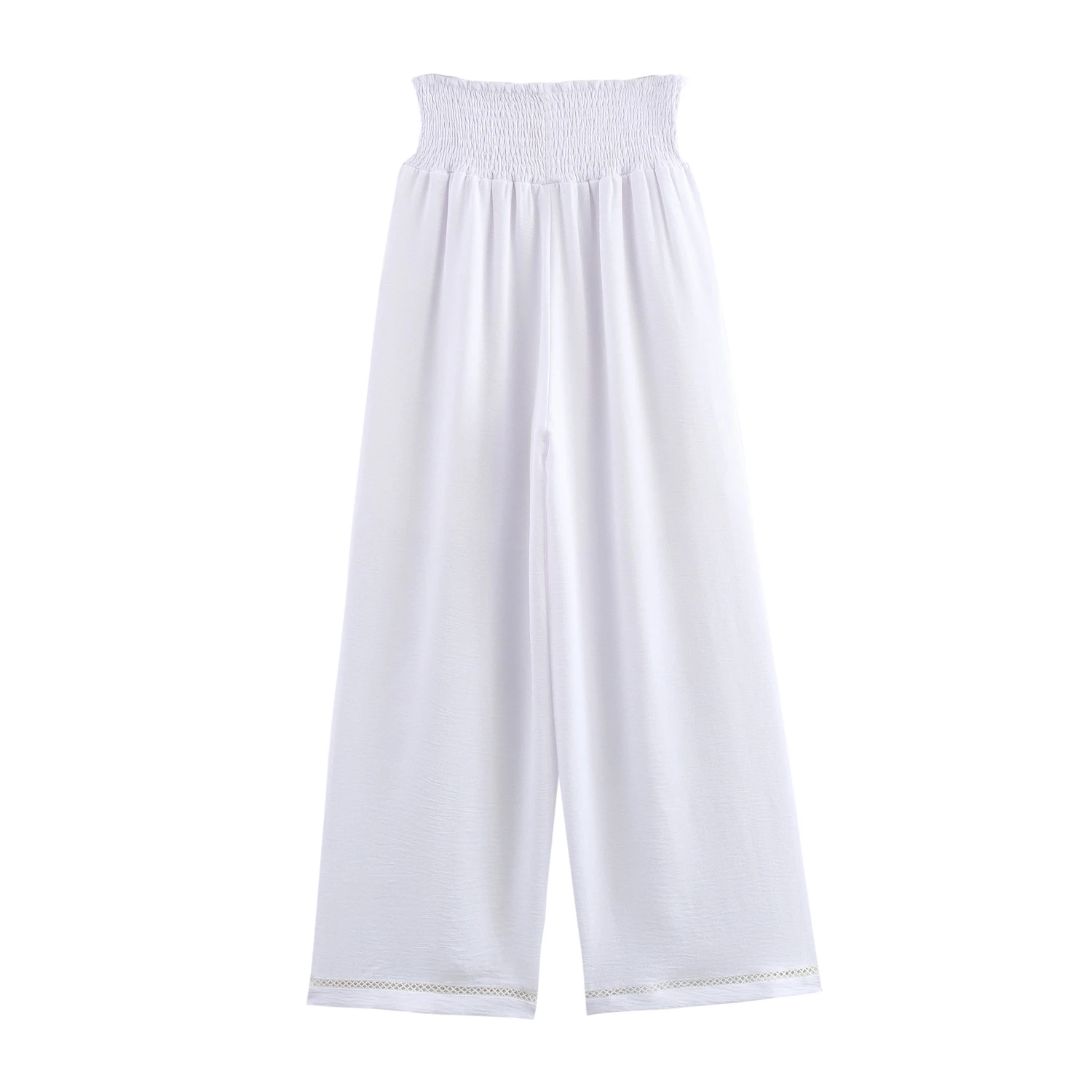 طقم أنيق مكون من قطعتين ZBZA ربيع جديد للسيدات تصميم عصري مثير لقضاء العطلات نمط عالي الخصر بدون حمالات فستان طويل