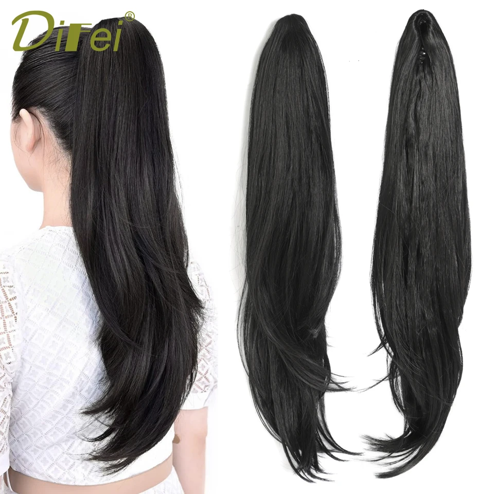 

24inch Small Claw Clip Ponytail Extension Synthetic hair extensions ponytail Long straight Curly Hair Extension Synthetic Hairpi