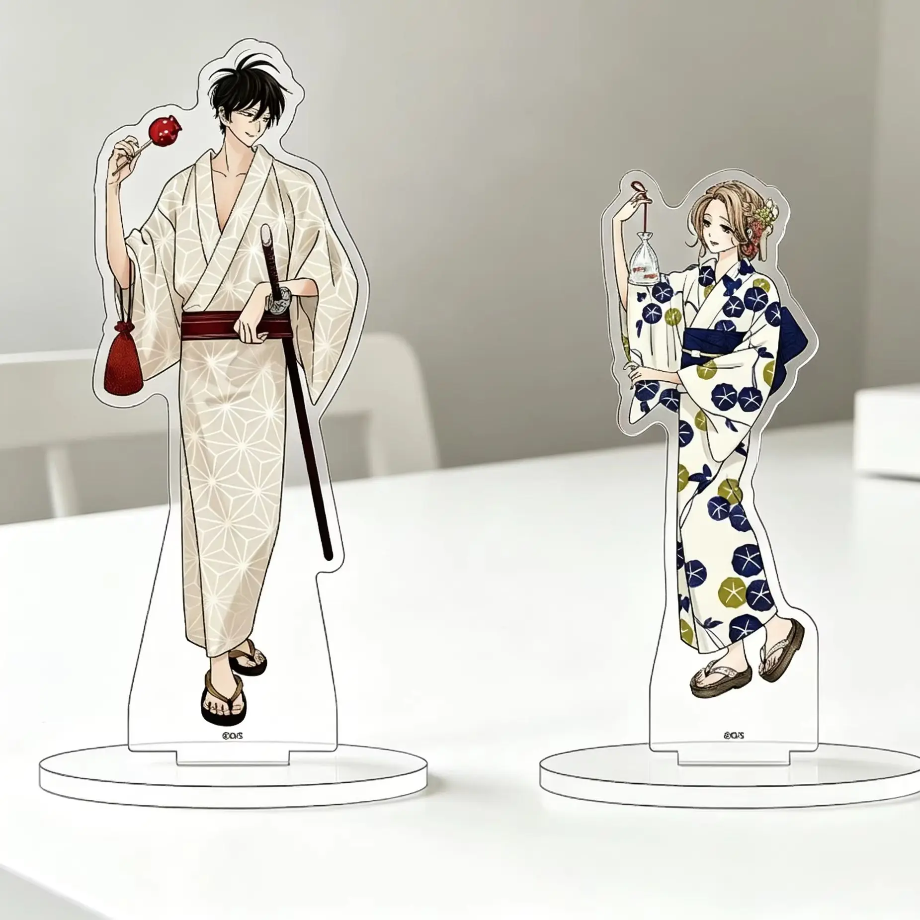 Anime Firefly Wedding Satoko Kirigaya Shinpei Goto: Soporte acrílico, placa decorativa, llaveros y decoración de escritorio