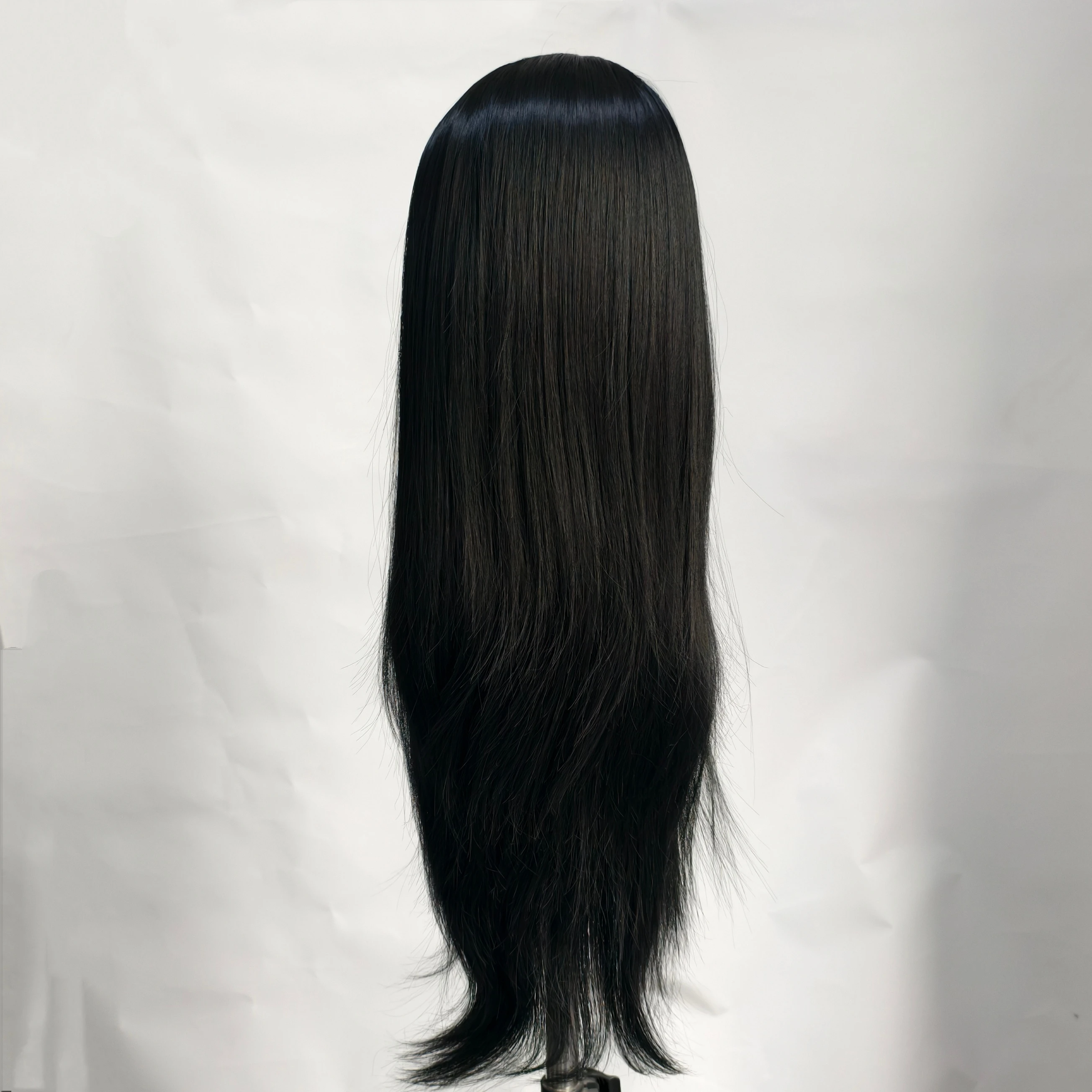 Black Lace Front Wig 13x4 Synthetic Wig Heat Resistant Fiber Wig Glueless Black Wig Pre Plucked with Natural Hairline