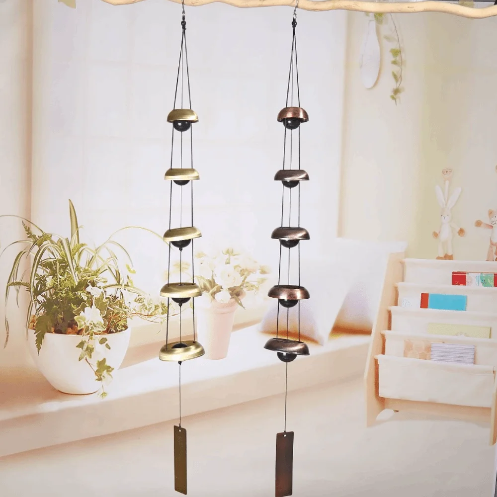 3/5 Layer Japanese Style Metal Wind Chime Crisp Sound with Hook Courtyard Pagoda Wind Chimes Vintage Wishing Wind Chime