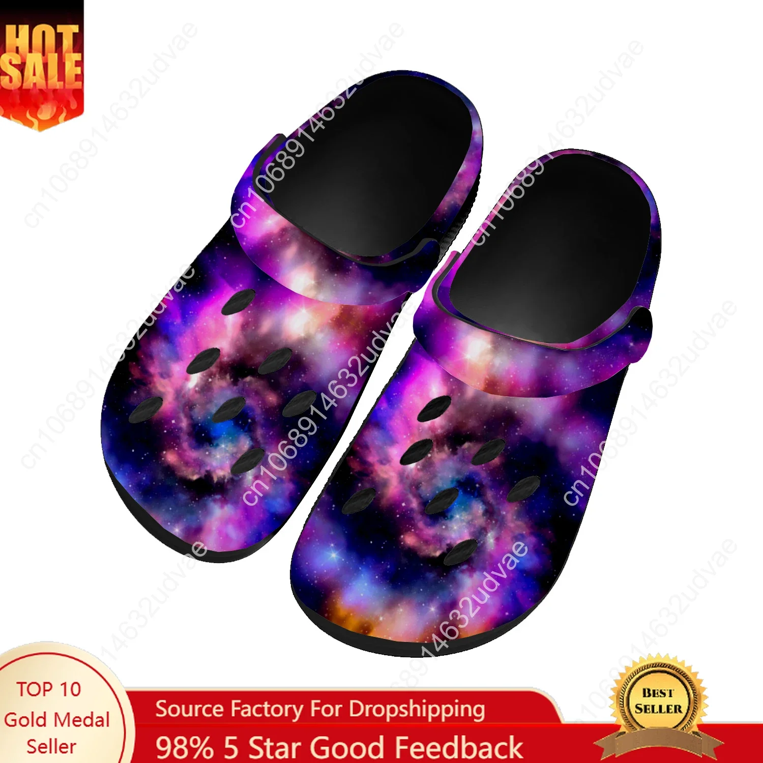 Galaxy Water Shoes Mens Womens High Quality Fashion Home Garden Clogs Custom Sandals Beach Breathable Hole Slippers