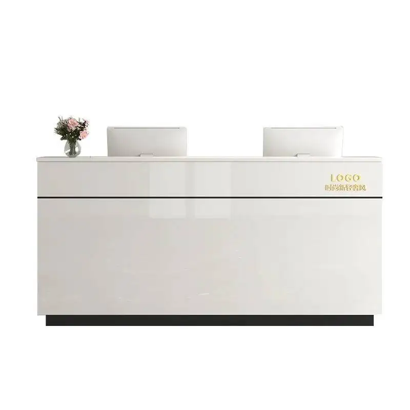 Counter Hair Luxury Decorations Reception Desk Salon Beauty Simple Reception Desks Salon Recepcion Desk Commercial Furnitur