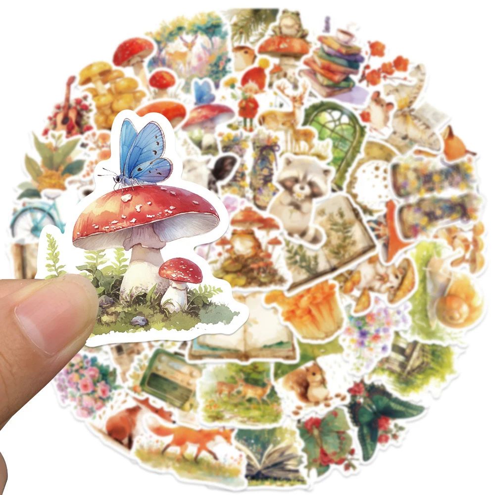 10/30/50pcs Vintage Sprookje Dier Boek Illustraties Sprookjes Stickers Esthetische Retro Cartoon Decoratie Decals Speelgoed gift