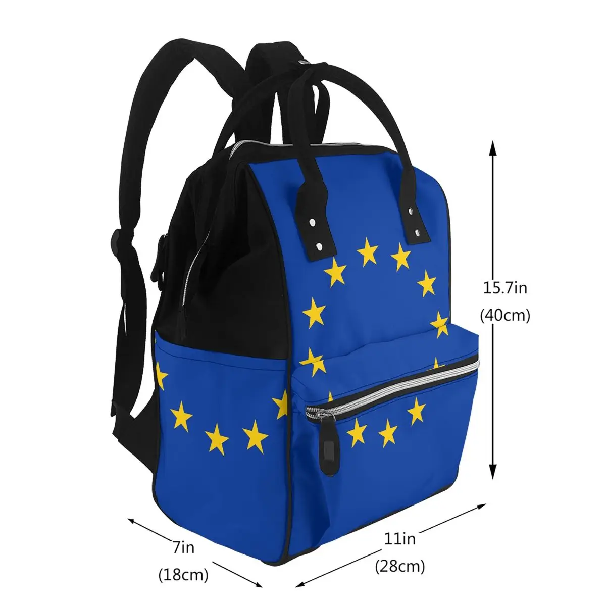 Europe European Union EU Stars National Flag (3) Student Backpack School Bag Hiking Travel Daypack for Men Women Bookbag