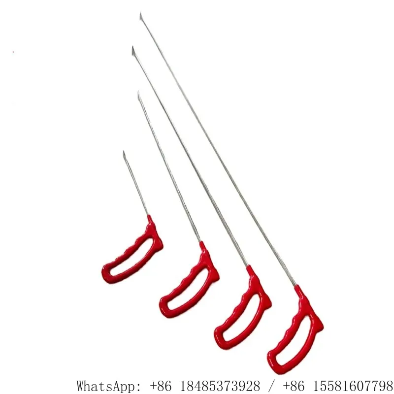 4Pcs Flat Bar Dent Repair Rods Paintless Dent Removal Tools Swallow Tail Rod Set Vehicle Body Repair Hand Accessories