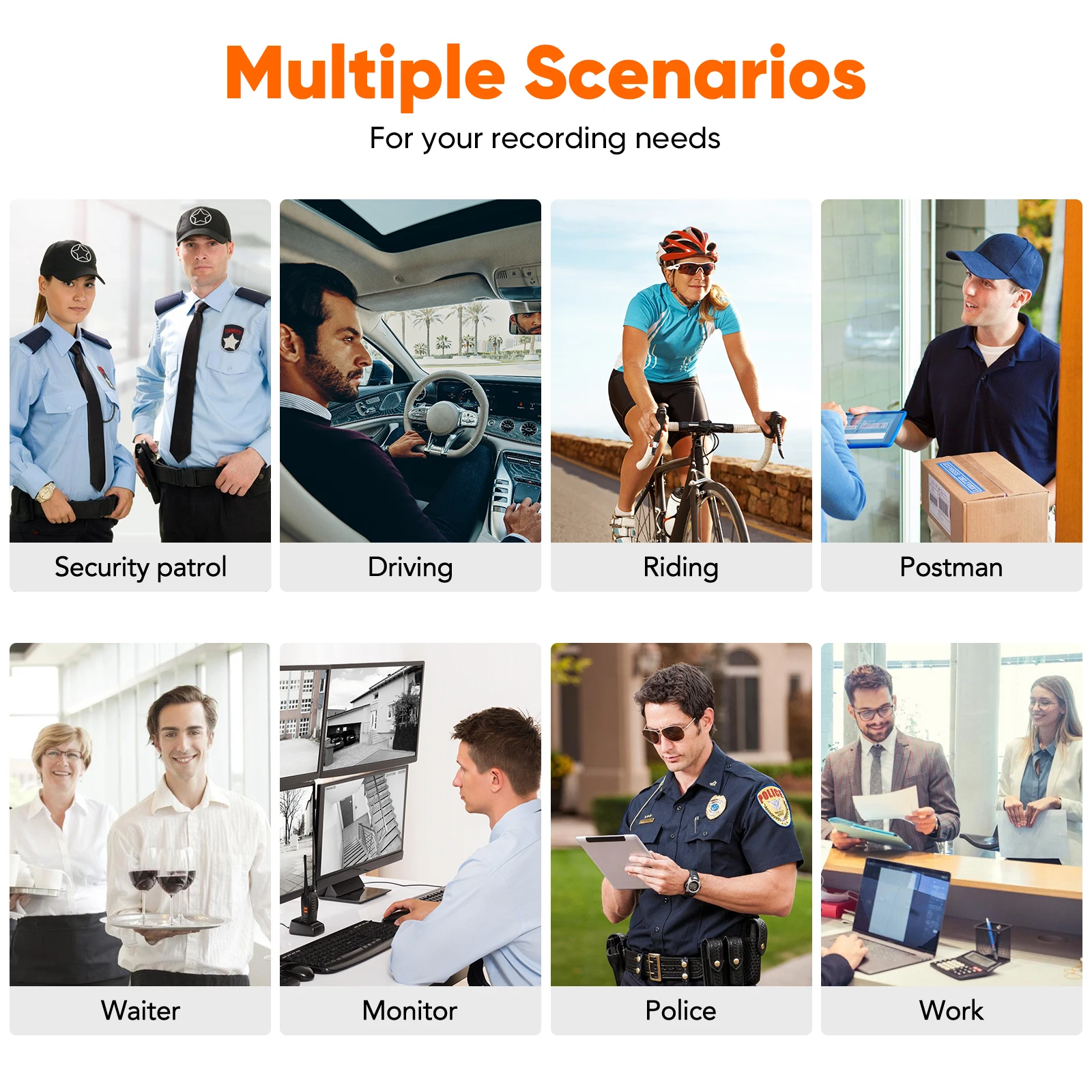 

High-Definition Body Worn Camera Back Clip Wide-Angle Lens Night Vision Wireless Connection Lightweight Portable Recorder Camera