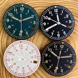 29mm Pilot Watch Dial Face 3.8 Date Window 12-hour marker Luminous Lollipop Hands Fit NH35 NH36 Movement Watch Parts Accessories