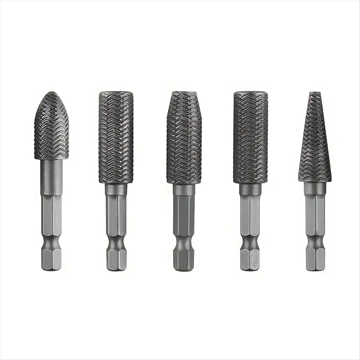 【Limited Offer】Hex Shank Rotary File Drill Bits Wood Carving File Rasp Burrs Grinding Grooved Sanding Engraving Milling Tool