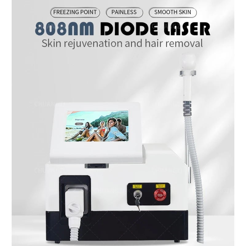 

Diode Laser Hair Removal Of 808NM 755NM 1064NM 3 Wavelength Ice Platinum Laser Beauty Equipment Painless Permanent Hair Removal