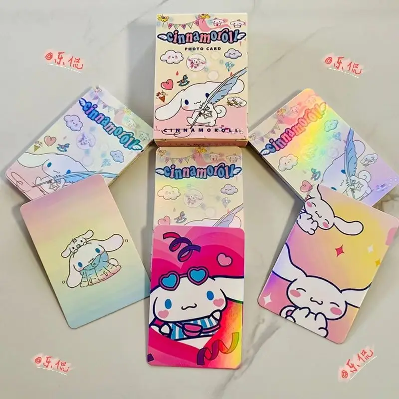 Sanrio kawaii anime Cinnamoroll laser photo card periferica bidimensionale cute high-definition creative lomo card flash card