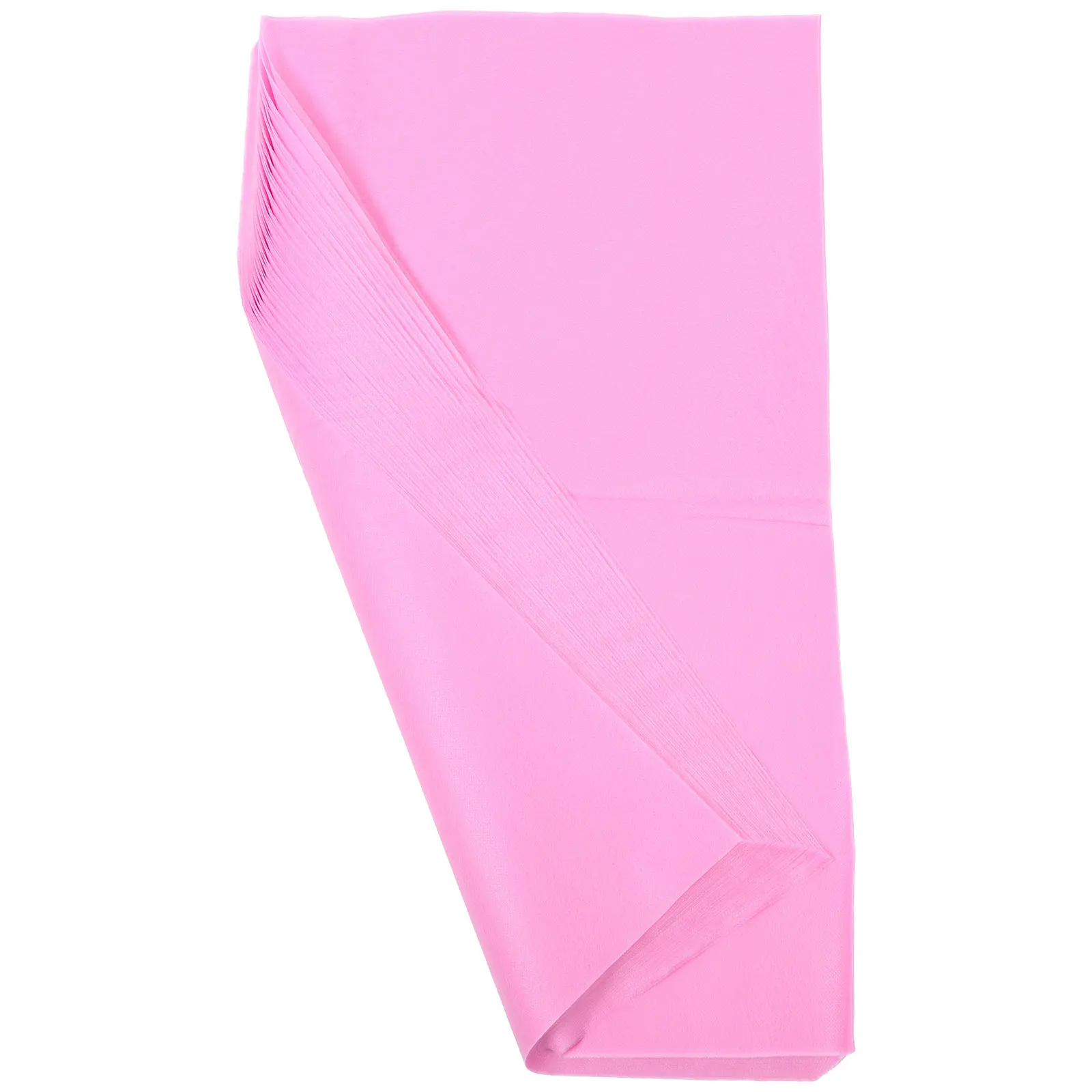 

100pcs Disposable Waterproof Oil-resistant Foot Bath Travel Towel Mat 40x70cm Pink Non-woven Spa Salon Gym Use