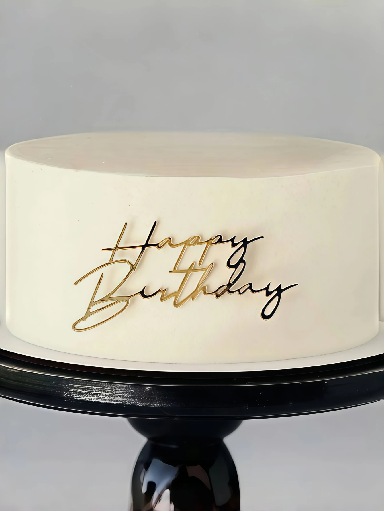 Adorno para tarta PMMA "Feliz cumpleaños", diseño de aleros/letra, complemento para pastel para cumpleaños, suministros para hornear y regalos navideños, 3 uds.