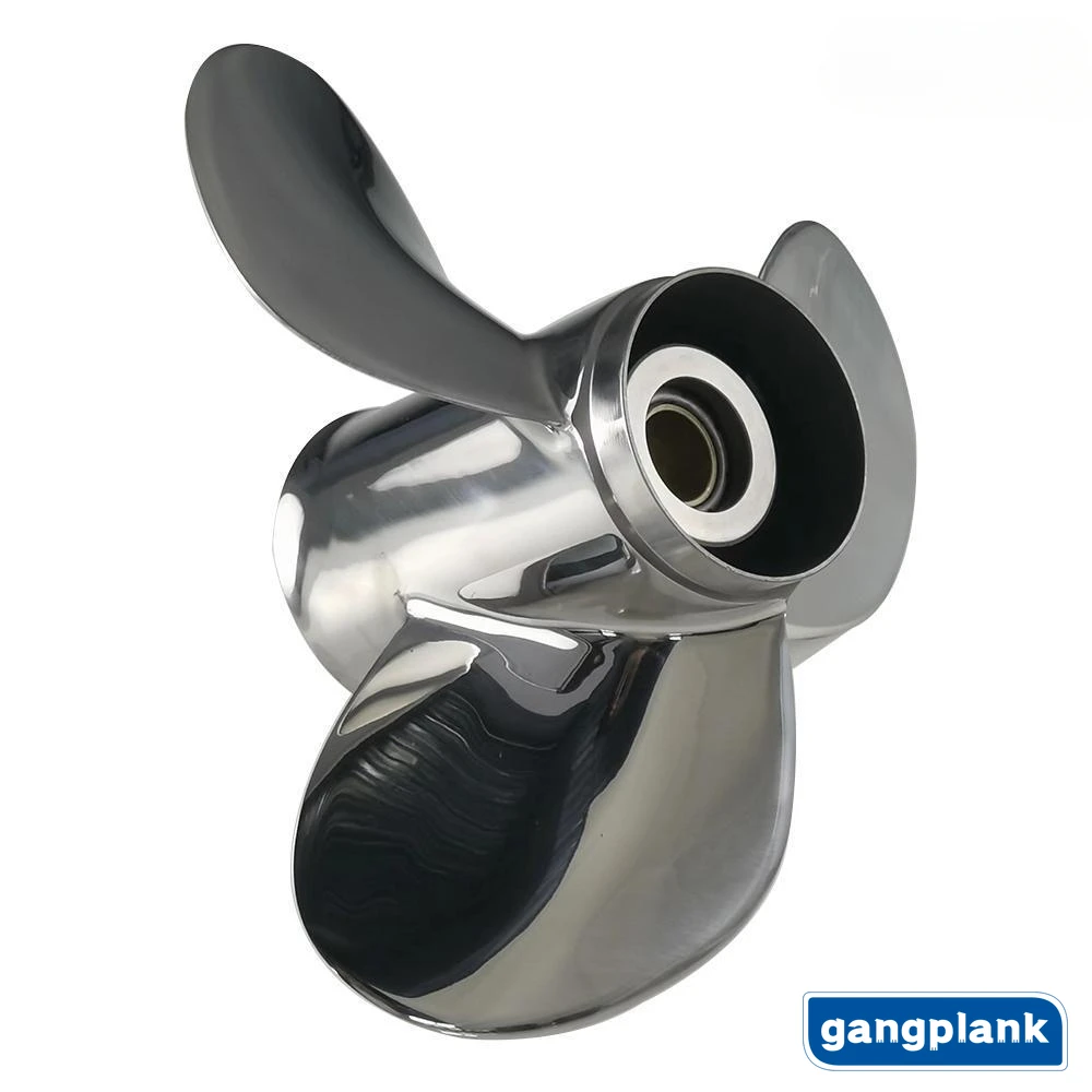 Marine Stainless Steel Propeller for Honda 35-60 HP 11 1/4X13 11 1/4X14 11 5/8X11 3/8X12 1/8X13 11X15 10 1/4X16 13 Tooth/Spline
