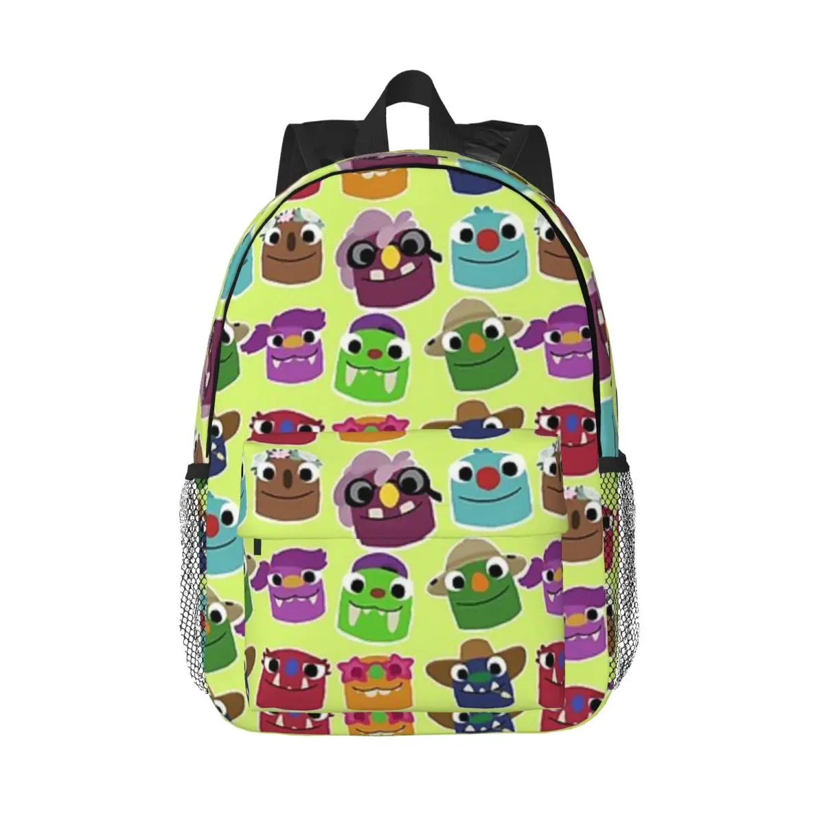 Bugsnax Pack grumbus Green Printed leggero zaino Casual per scuola, esterno, Shopping, ufficio 15 pollici