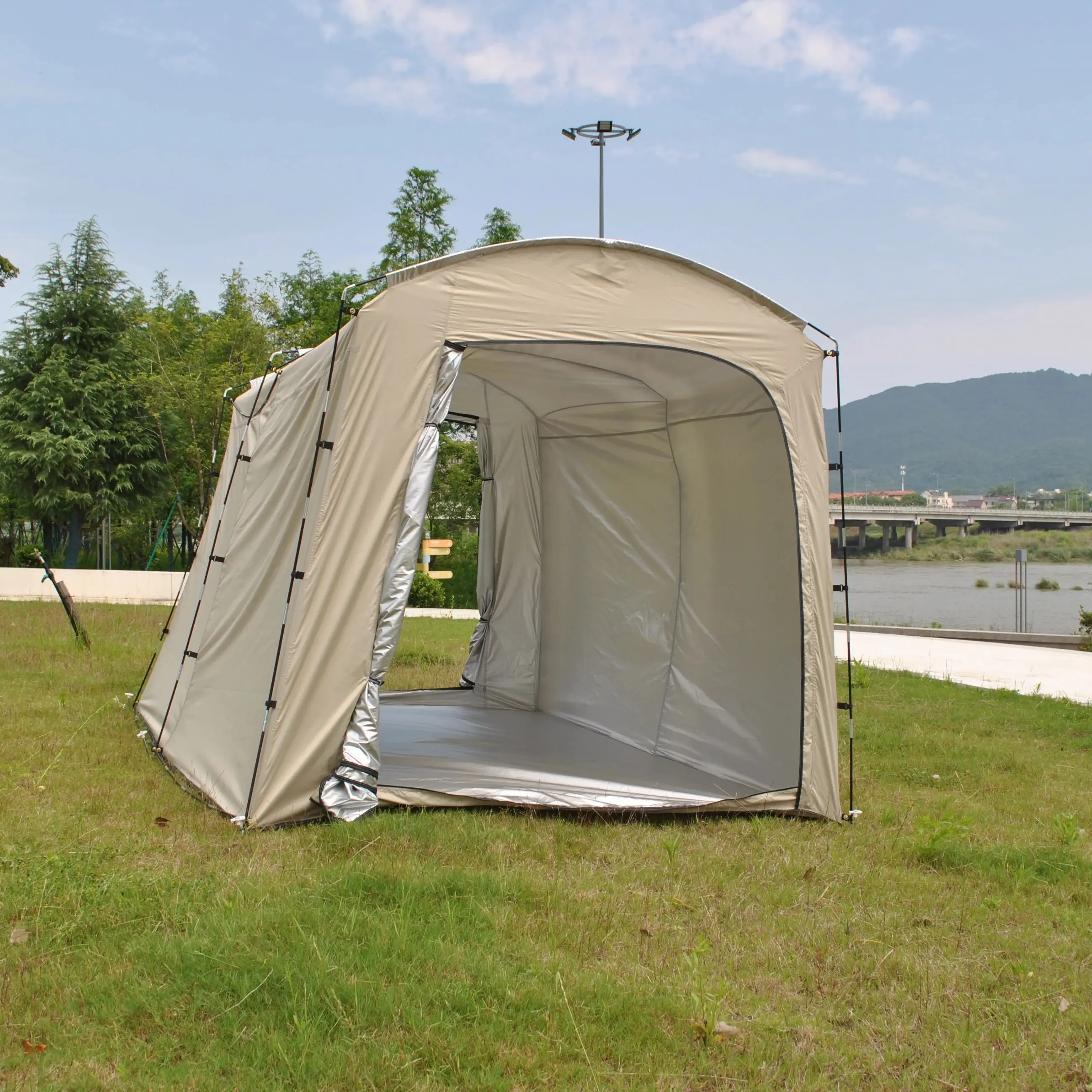 

Outdoor Bike Storage Shed Garden Shed with 2 Doors PU4000 Waterproof UV50+ Sunproof,Storage Tent for Tools Clutter - New