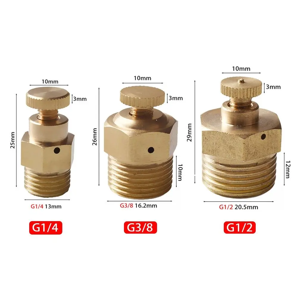 1 Uds boquilla de válvula de seguridad válvula de escape Manual PN 1,6 Mpa válvula de liberación de aire de rosca macho 1/8 "1/4" 3/8 "1/2" BSP