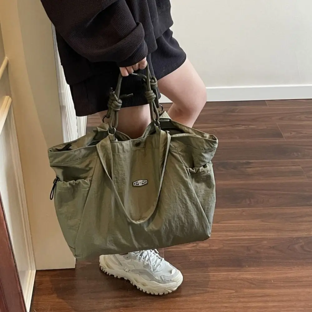 

Shopping Bag Casual Nylon Tote Bag Korean Style Large Capacity Lightweight Eco Bag Handbag Nylon Rope Nylon Shoulder Bag Women