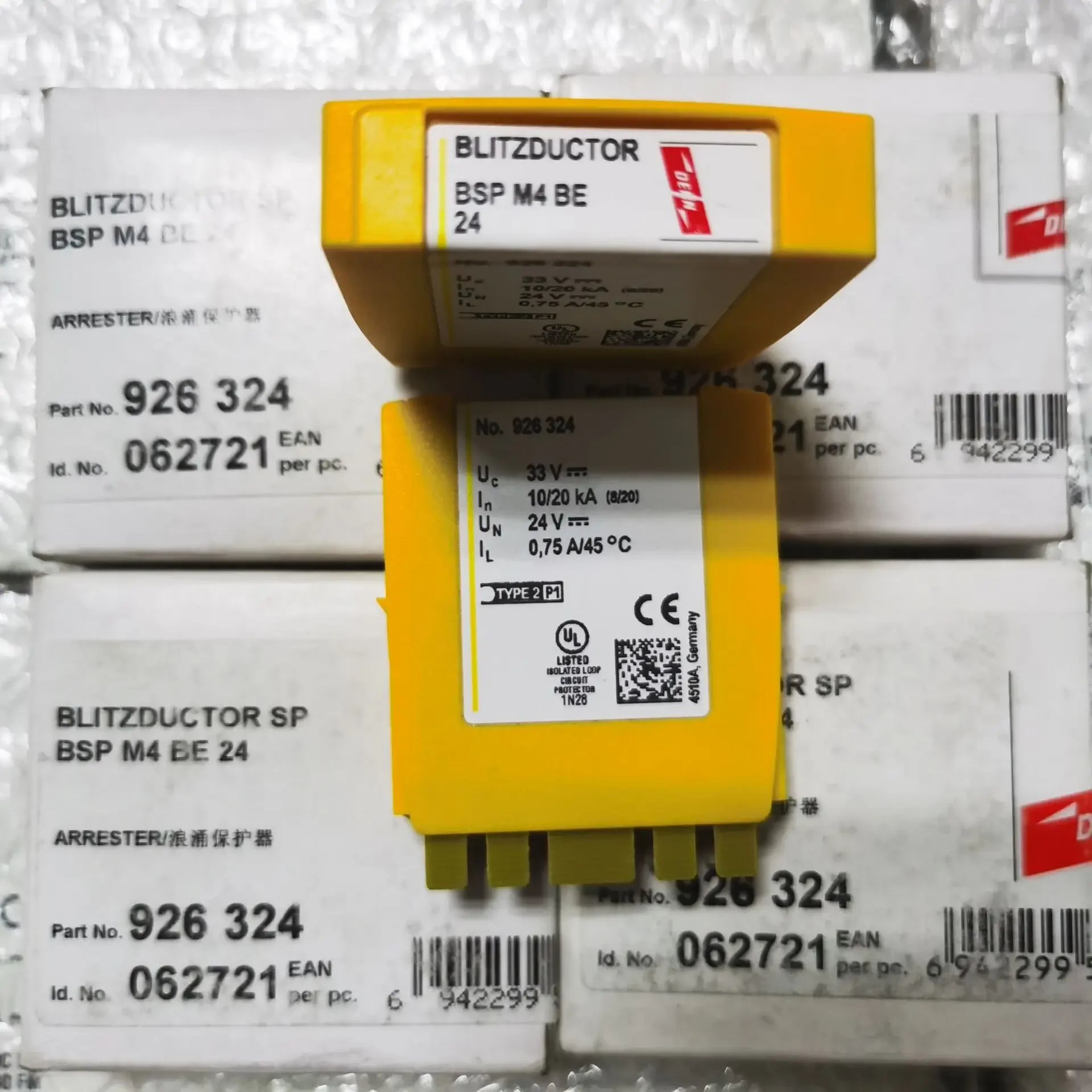 Frete grátis escudo alemão DEHN 920349   O dispositivo de proteção contra raios de sinal BXTU ML4 BD 0-180 está à venda em estoque.