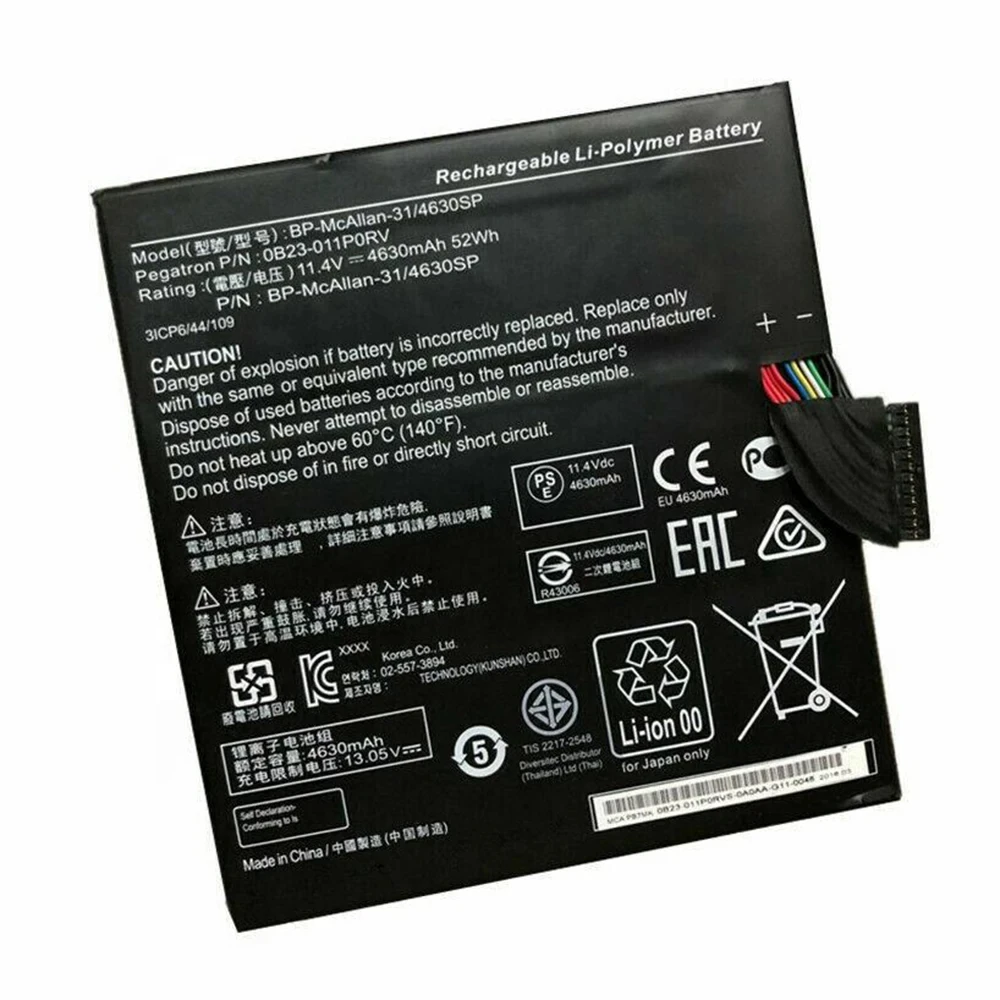 BP-McAllan-31/4630SP Battery for Wacom MobileStudio Pro 12 13 0B23-011P0RV 11.4V 52Wh