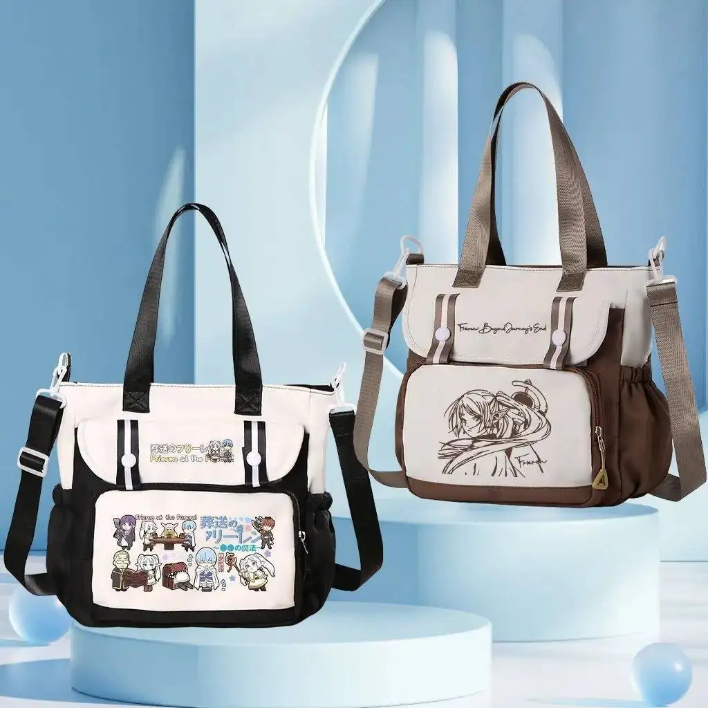 

2025 NEW Game Frieren: Beyond Journey's End Messenger Canvas Cosplay Student Travel Shoulder Casual Bag Xmas Gifts