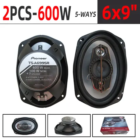 새로운 6x9형 2PCS 1200W(2X600W) 풀 주파수 동축 스피커, 자동차용 HD 오디오, 선호 스피커 개조