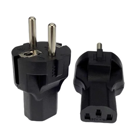 새로운 EU TO IEC320 C13 전원 어댑터, EU 남성-IEC320 C13 여성 AC 플러그, EU(4.8MM) 2 핀-PDU/UPS 변환 플러그, 10A 250V Best5 새로운 EU TO IEC320 C13 전원 어댑터, EU 남성-IEC320 C13 여성 AC 플러그, EU(4.8MM) 2 핀-PDU/UPS 변환 플러그, 10A 250V Best5