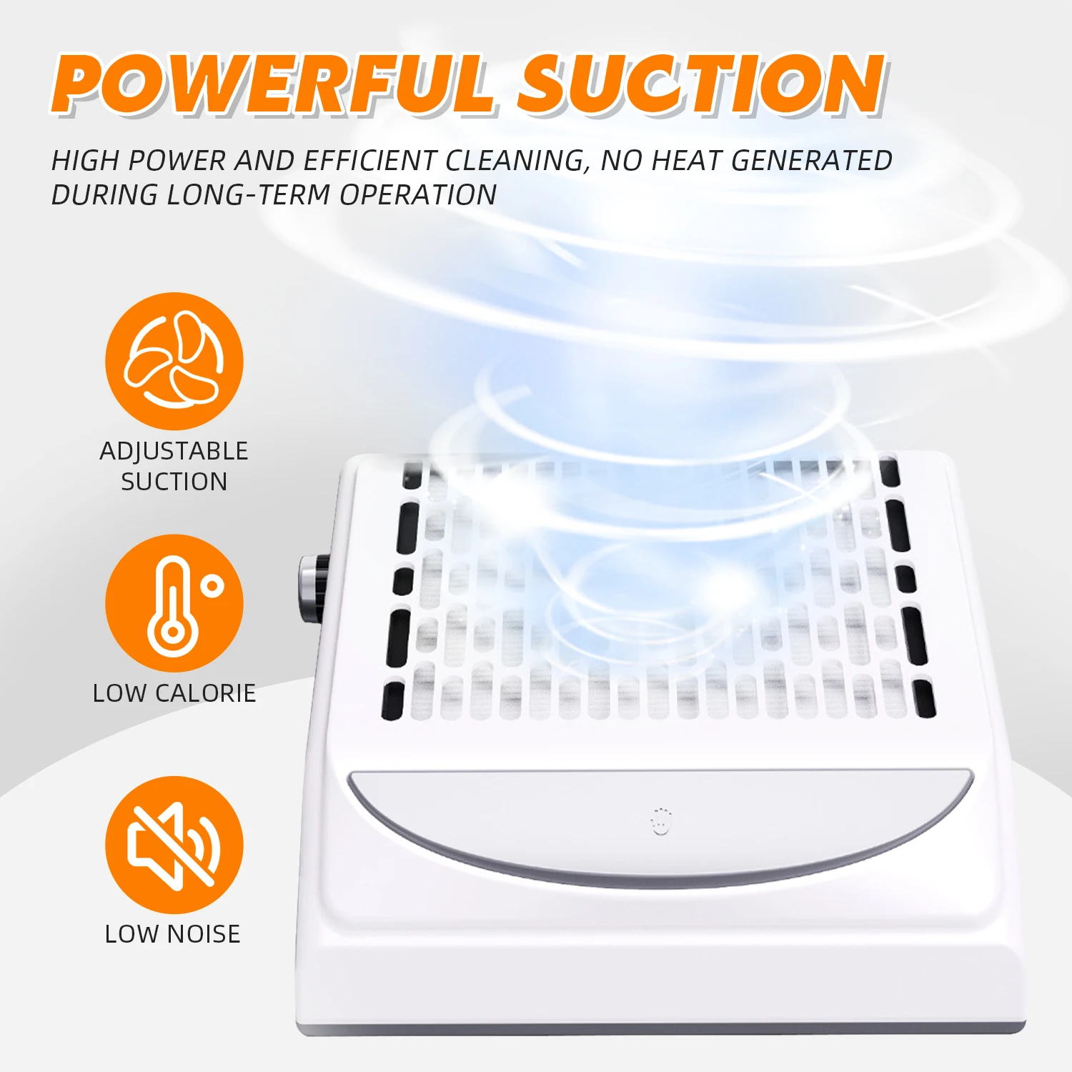 180W Powerful Nail Dust Collector For Manicure Nail Vacuum Cleaner With Fitter Nail Dust Fan For Manicure Salon Equipment