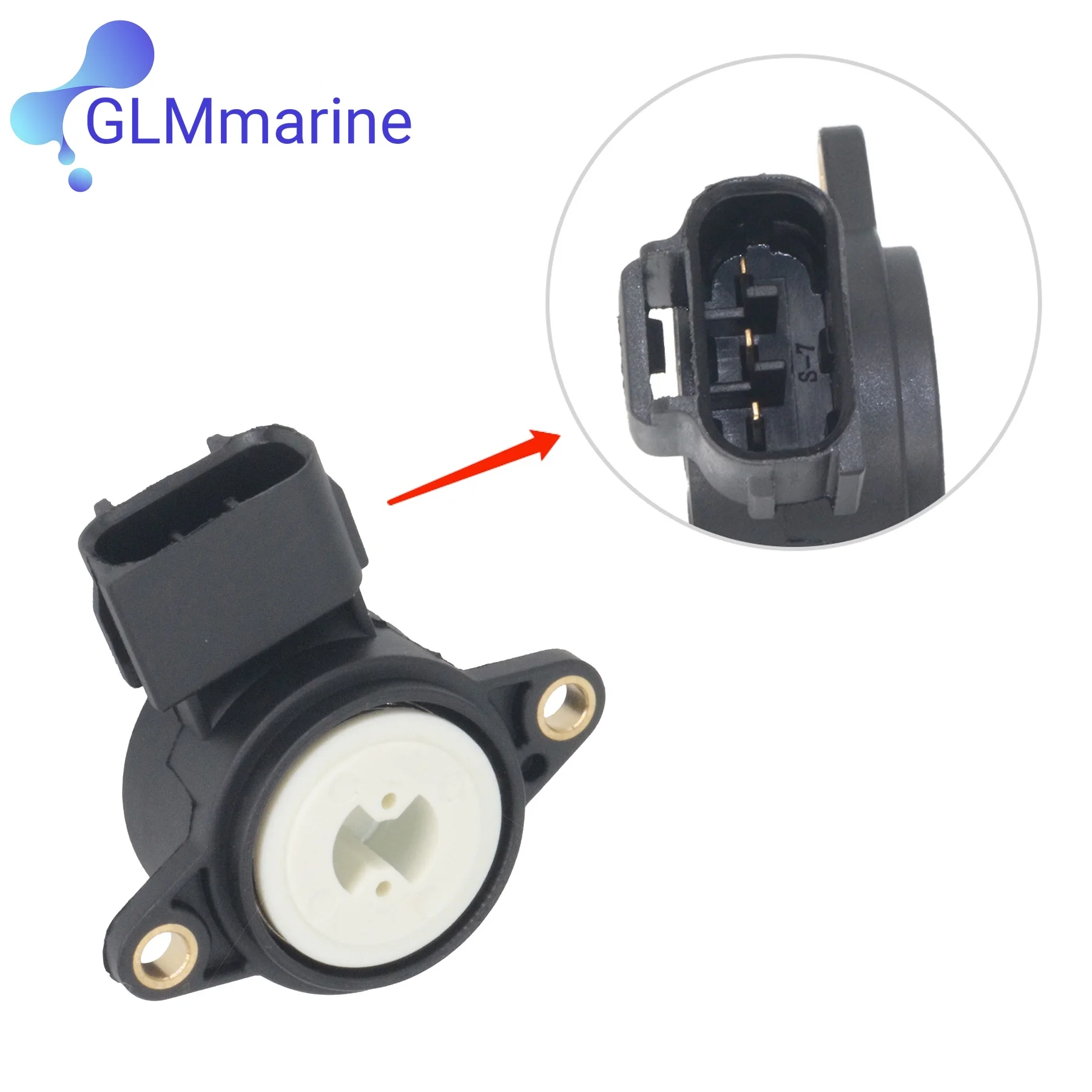 Throttle Position Sensor 6C5-85885-00-00 7230-16M90 For Yamaha F60 F75 F90 TJR/LA/LHA