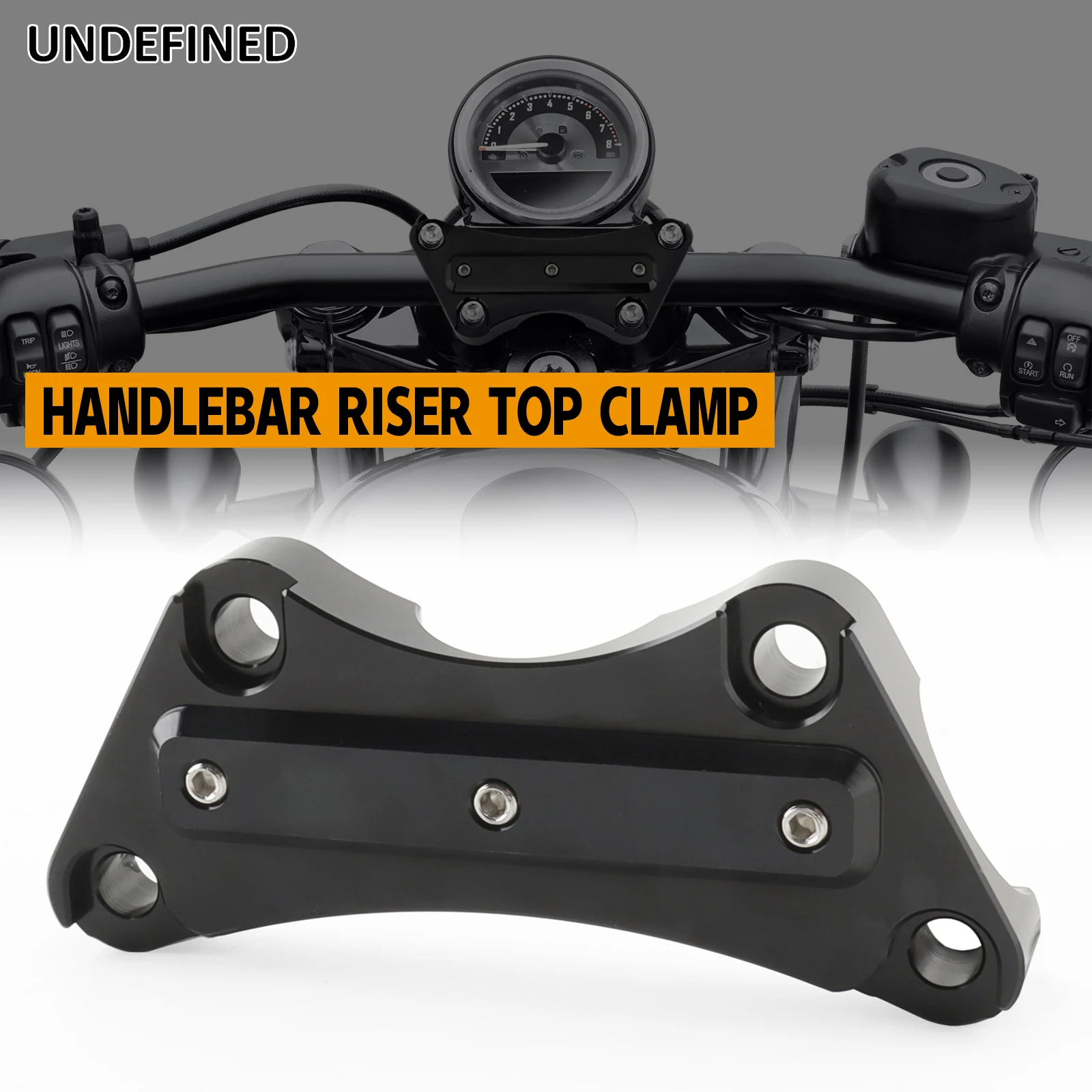 

Aluminum Motorcycle Indicator Light Handlebar Riser Top Clamp Mount for Harley Touring Road King Street Glide Road Glide 1997-24