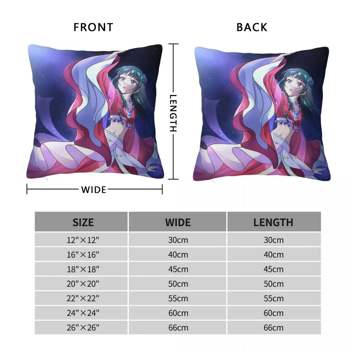The Apothecary Diaries Maomao Square Pillowcase Cushion Cover Pillow Case Throw Pillow Cover for Home Sofa Living Room