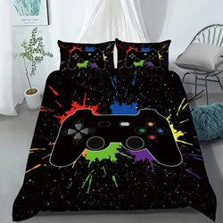 Gamer Bedding Sets for Boys Gaming Duvet Cover Set Video Games Comforter Cover Playstation Designs Bed Set with Pillowcase