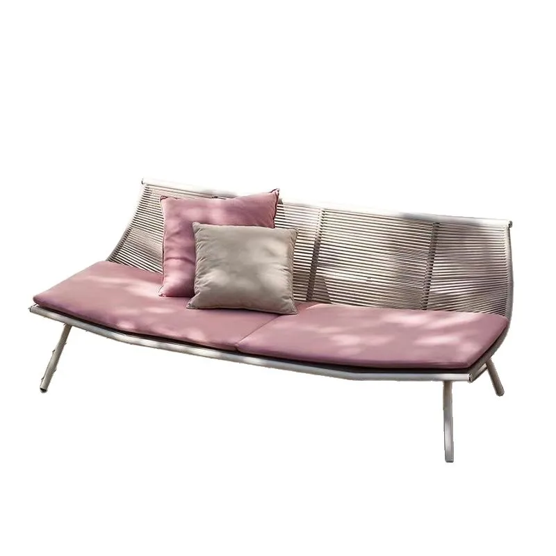

Balcony Leisure Rocking Chair Small Sofa Combination Outdoor Rope Weaving Three-piece Lazy Chair