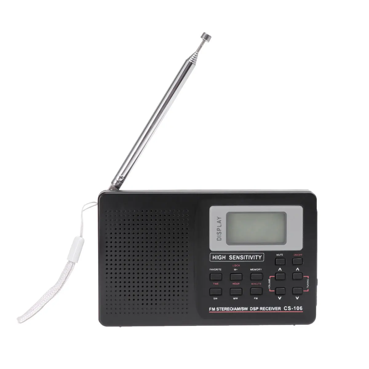 

Digital Radio Portable Am Fm Mw All Band Stereo Receiver High Sensitivity For Outdoor Use Black
