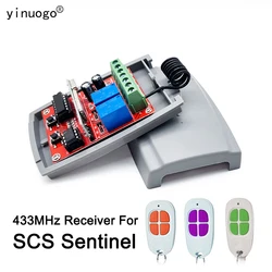 SCS SENTINEL Garage Door Controller Receiver Universal 433MHz Remote Control Transmitter Receiver 12V-24V 2 Channels Switch