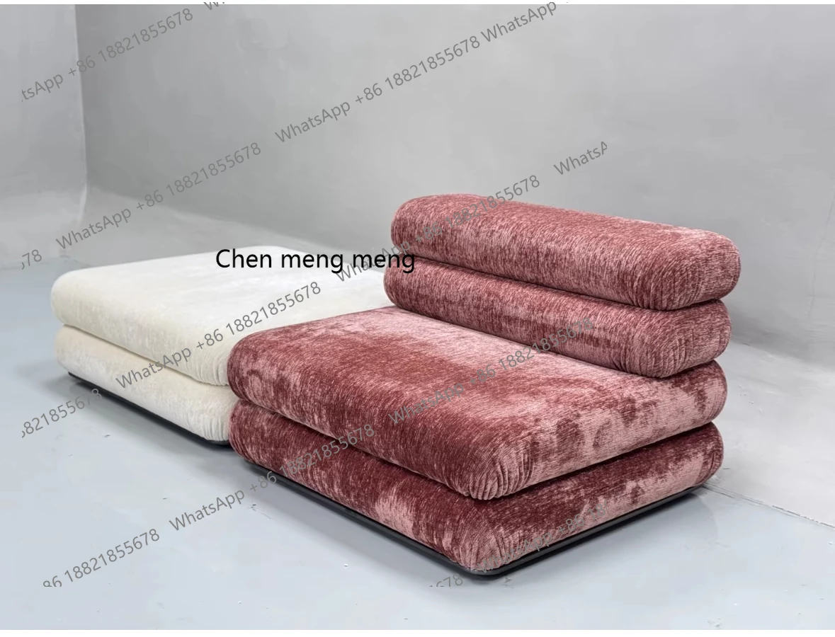 أريكة على الطراز الفرنسي الكريمي لغرفة المعيشة، وحدة جديدة من القماش، أريكة متحركة